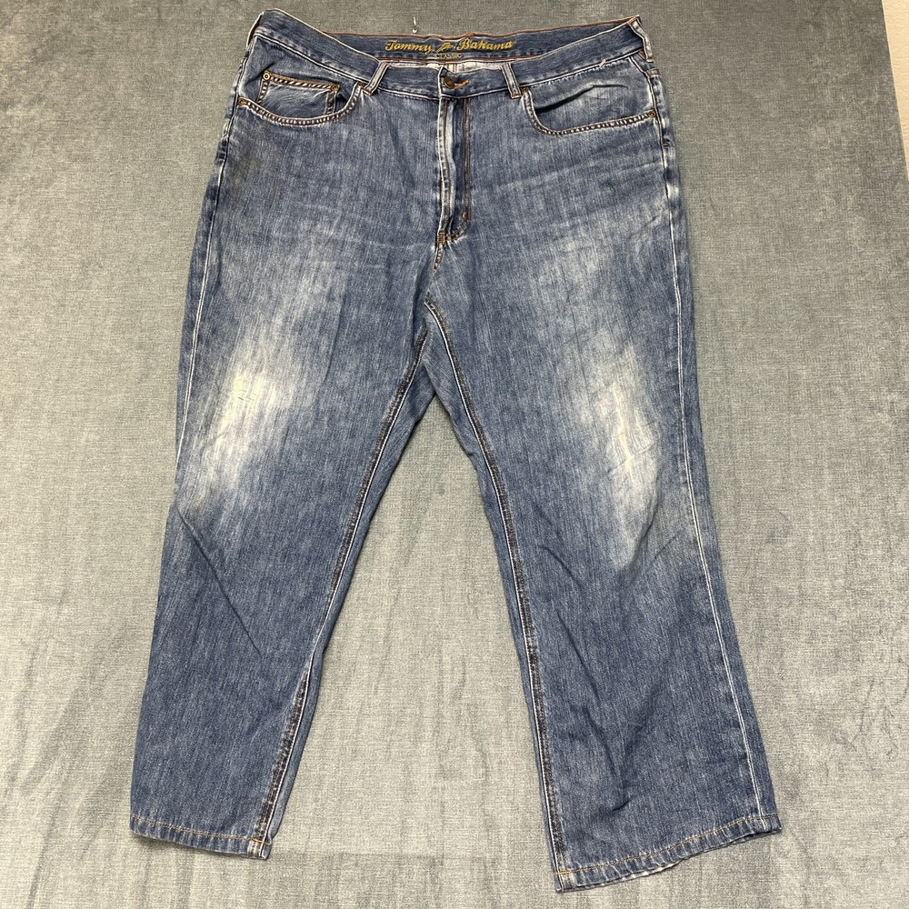 Tommy Bahama Classic Fit Capri Jeans Women 41x26.5 Blue Denim Straight High Rise